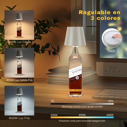 Lámpara para Botellas con Control Táctil