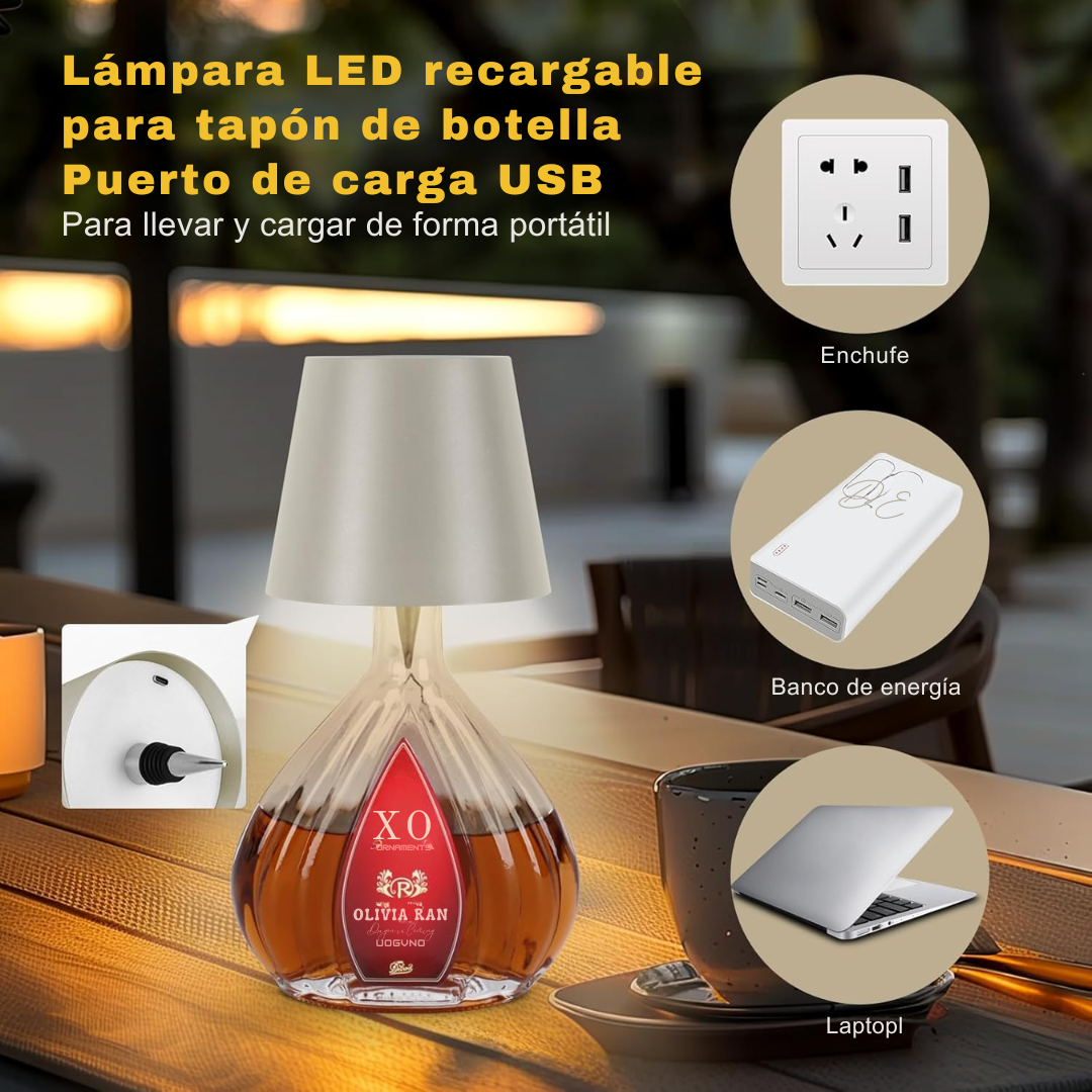 Lámpara para Botellas con Control Táctil